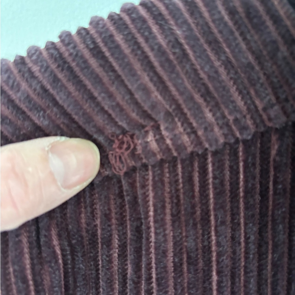 Marsh Landing Vintage Women’s Medium Velvet Feel Burgundy 100% Cotton Shacket - Picture 5 of 5